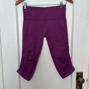 Lululemon Athletica Purple Capri Leggings with Wide Waistband